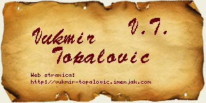 Vukmir Topalović vizit kartica